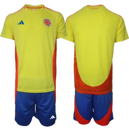 Colombia Fotbollströjor Hemmatröja Copa América 2024 tröja set för Herr