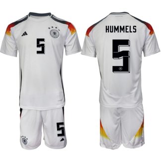 Fotbollströjor för män Tyskland Landslagströja Hemmaställ EM 2024 med tryck Mats Hummels 5