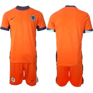 Köp Landslagströja Nederländerna Fotbollströja Hemmaställ EM 2024 orange