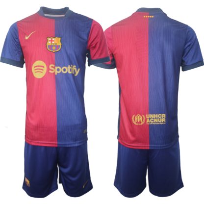 Matchtröjor Fotboll herr FC Barcelona Hemma tröja 2024-25 Kortärmad shorts