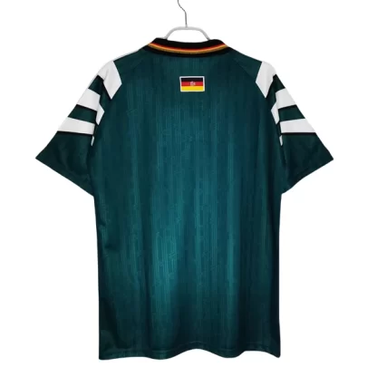 Tyskland Fotbollströja Bortaställ grön Retro Fotbollströjor 1996-1