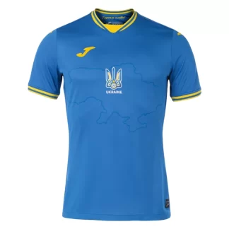 Ukraina Bortatröja UEFA Euro 2024 blå Kortärmad