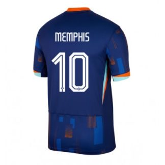 Billiga Fotbollströjor Nederländerna Bortaställ EM 2024 Kortärmad Memphis Depay 10
