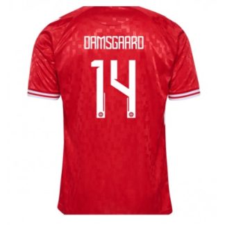 Fotbollströjor Billigt Danmark Hemmatröja EM 2024 röd Kortärmad Mikkel Damsgaard 14