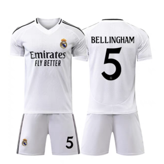 Köp Real Madrid Hemmatröja 2024/25 Kortärmad shorts Jude Bellingham 5