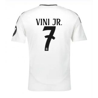 Real Madrid Hemmatröja 2024/25 vit Kortärmad Fotbollströjor för män Vinicius Junior 7