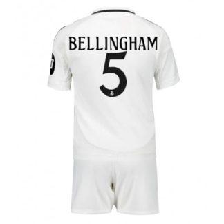 Real Madrid Hemmatröja Barn 2024/25 vit med tryck Jude Bellingham 5