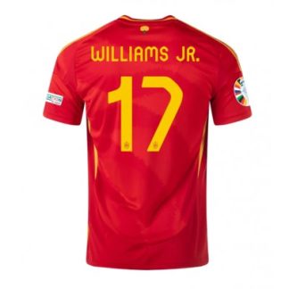 Billiga Fotbollskläder Herr Spanien Landslagströja Hemmatröja EM 2024 Nico Williams 17