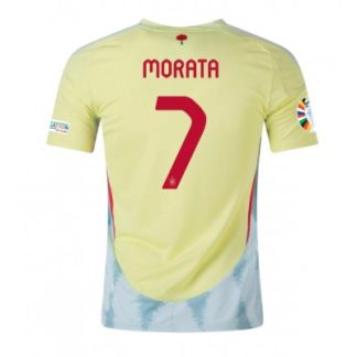 Billiga Fotbollströjor Herr Spanien Landslagströja Bortatröja EM 2024 Alvaro Morata 7