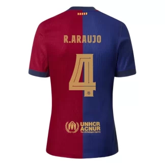 Billigt FC Barcelona Matchtröja Hemma 2024-25 Kortärmad Ronald Araujo 4