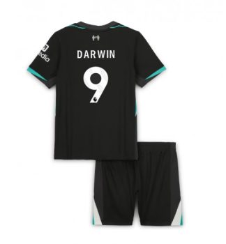 Fotbollsställ Barn Liverpool Bortatröja 2024/25 Kortärmad shorts Darwin Nunez 9