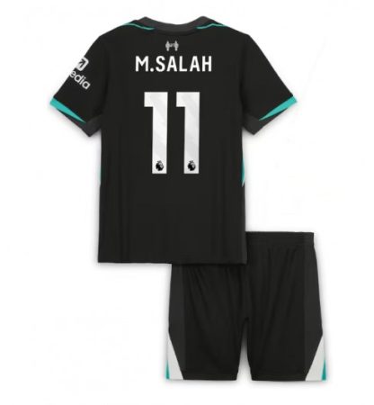 Fotbollsställ Barn Liverpool Bortatröja 2024/25 Kortärmad shorts Mohamed Salah 11