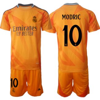 Real Madrid Bortatröja 2024-25 Kortärmad + Korta byxor Luka Modric 10