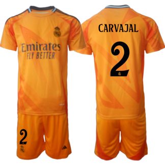 Real Madrid Bortatröja 2024-25 Orange Fotbollskläder med namn Daniel Carvajal 2