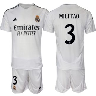 Real Madrid Hemmatröja 2024/25 Fotbollströja med namn Eder Militao 3