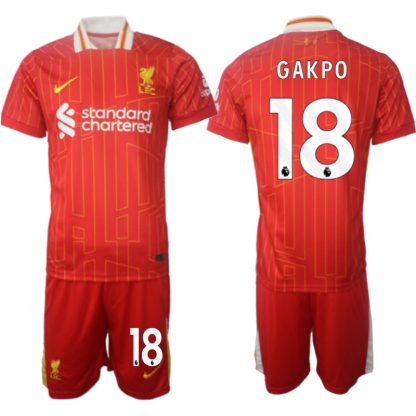 Liverpool röd Hemmatröja 2024/25 Fotbollströja Billigt Cody Gakpo 18