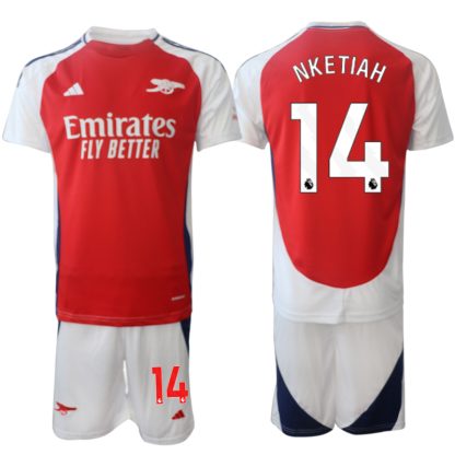 Köpa Arsenal Hemmatröja 2024/25 Eddie Nketiah 14 Kortärmad (+ Korta byxor)