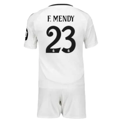 Fotbollskläder till baby Real Madrid Hemmatröja 2024/25 Ferland Mendy 23