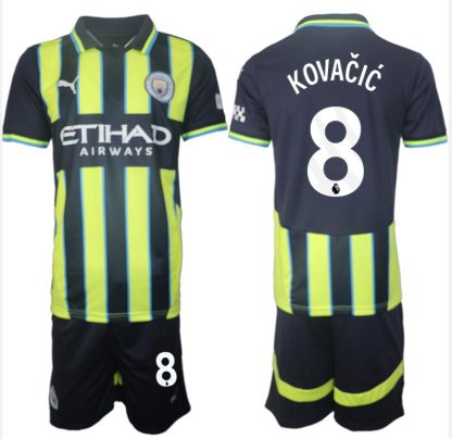 Manchester City Matchtröja Borta 2024-2025 Fotbollströjor Custom Mateo Kovacic 8