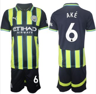 Manchester City Matchtröja Borta 2024-2025 Fotbollströjor Custom Nathan Ake 6