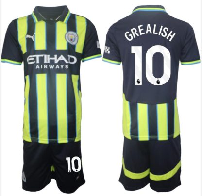 Manchester City Matchtröja Borta 2024-2025 T Shirt Jack Grealish 10