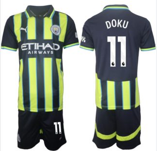 Manchester City Matchtröja Borta 2024-2025 T Shirt Jeremy Doku 11