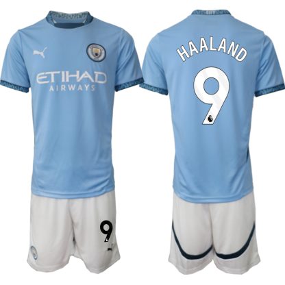 Manchester City Matchtröja Hemma 2024-2025 för Herr Erling Haaland 9