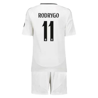 Nya Fotbollströjor Real Madrid Hemmatröja 2024/25 vit Barn Rodrygo Goes 11