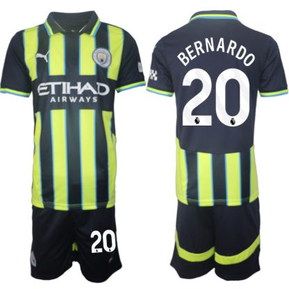 Billiga Manchester City Bortatröja 2024/25 Bernardo Silva 20 Kortärmad (+ Korta byxor)