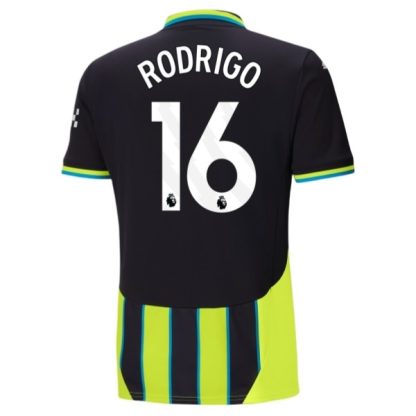 Billiga Manchester City Bortatröja 2024/25 Rodrigo 16 Kortärmad