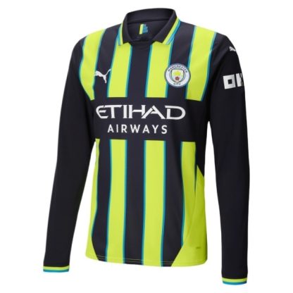 Billiga Manchester City Bortatröja 2024/25 Rodrigo 16 Långärmad-1