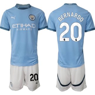 Billiga Manchester City Hemmatröja 2024/25 Bernardo Silva 20 Kortärmad (+ Korta byxor)