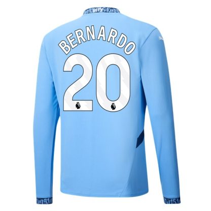 Billiga Manchester City Hemmatröja 2024/25 Bernardo Silva 20 Långärmad