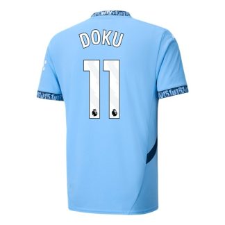 Billiga Manchester City Hemmatröja 2024/25 Jeremy Doku 11 Kortärmad