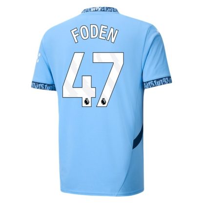 Billiga Manchester City Hemmatröja 2024/25 Phil Foden 47 Kortärmad