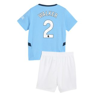 Billiga Manchester City Hemmatröja Barn 2024/25 Kyle Walker 2 Kortärmad (+ Korta byxor)