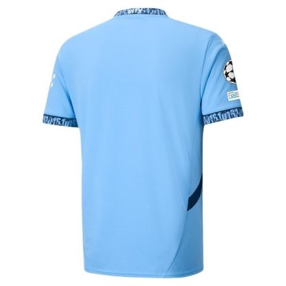 Billiga Manchester City Hemmatröja Champions League With Patch 2024/25 Kortärmad-1