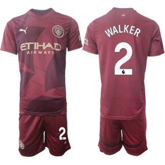 Billiga Manchester City Tredjetröja 2024/25 Kyle Walker 2 Kortärmad (+ Korta byxor)