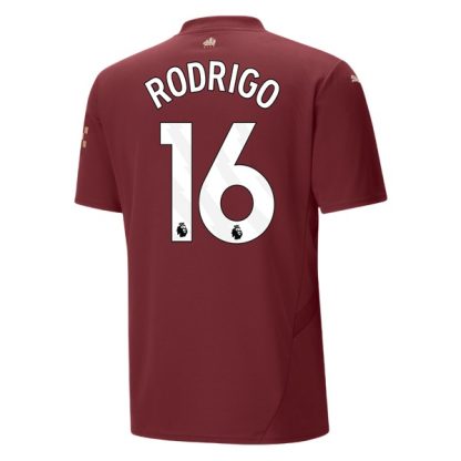 Billiga Manchester City Tredjetröja 2024/25 Rodrigo 16 Kortärmad