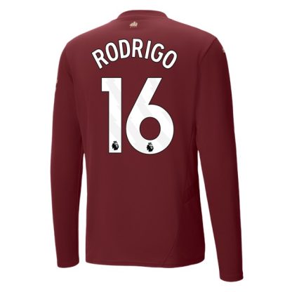 Billiga Manchester City Tredjetröja 2024/25 Rodrigo 16 Långärmad