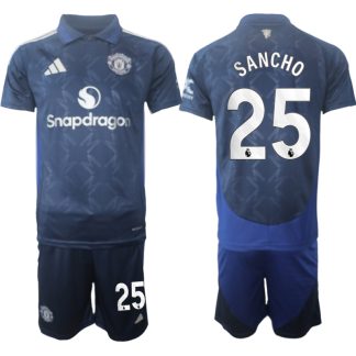 Billiga Manchester United Bortatröja 2024/25 Jadon Sancho 25 Kortärmad (+ Korta byxor)