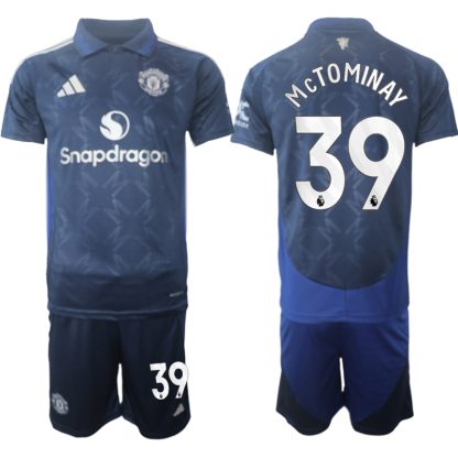 Billiga Manchester United Bortatröja 2024/25 Scott McTominay 39 Kortärmad (+ Korta byxor)