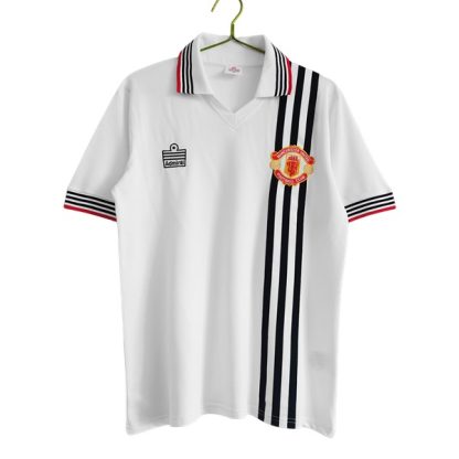 Billiga Manchester United Bortatröja Retro 1975-1980 Kortärmad