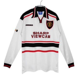 Billiga Manchester United Bortatröja Retro 1998-1999 Långärmad