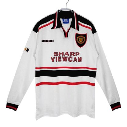 Billiga Manchester United Bortatröja Retro 1998-1999 Långärmad