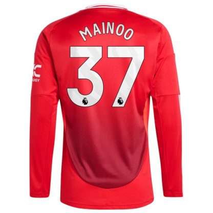 Billiga Manchester United Hemmatröja 2024/25 Kobbie Mainoo 37 Långärmad