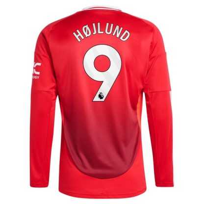 Billiga Manchester United Hemmatröja 2024/25 Rasmus Højlund 9 Långärmad