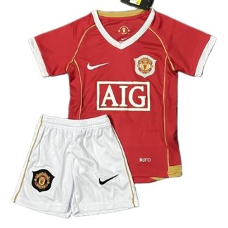 Billiga Manchester United Hemmatröja Barn Retro 2006-2007 Kortärmad (+ Korta byxor)