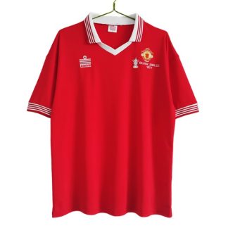 Billiga Manchester United Hemmatröja FA Cup Final Retro 1977 Kortärmad