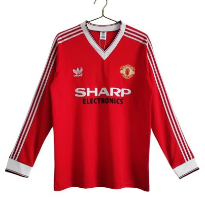 Billiga Manchester United Hemmatröja Retro 1983-1984 Långärmad